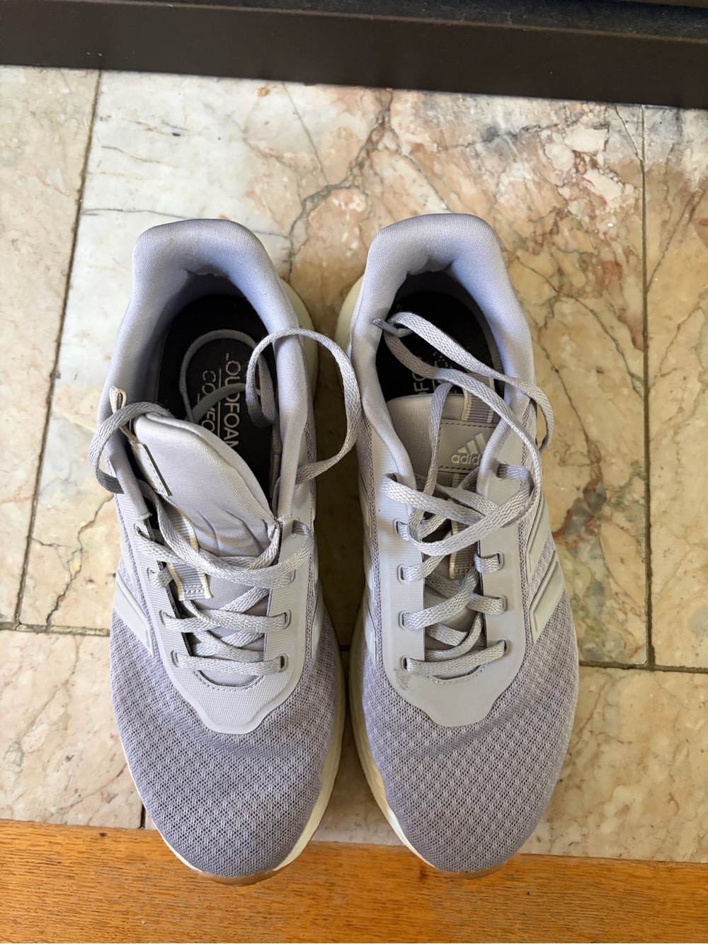 adidas Gray Mesh Athletic Sneakers Lavender